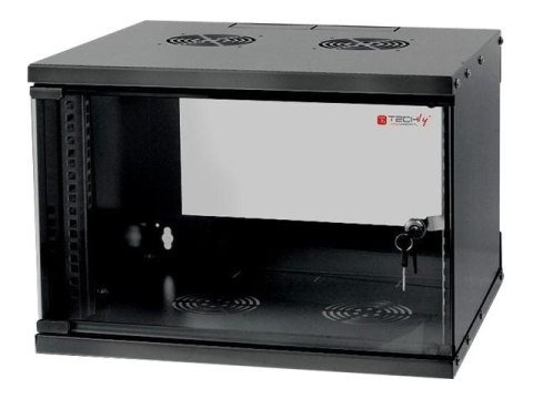 TECHly Professional - Stojak szafa - do montażu na ścianie - RAL 9005, czarny - 6U - 19"