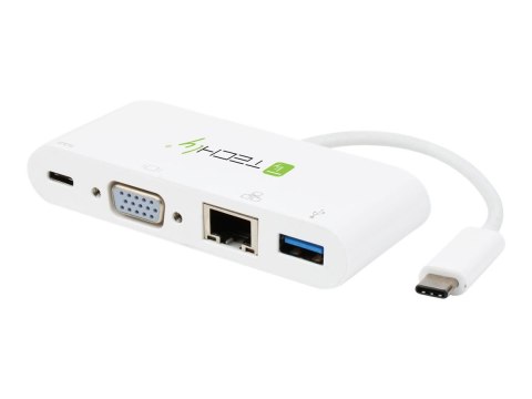 TECHly - Stacja dokująca - USB-C 3.1 - VGA - 1GbE
