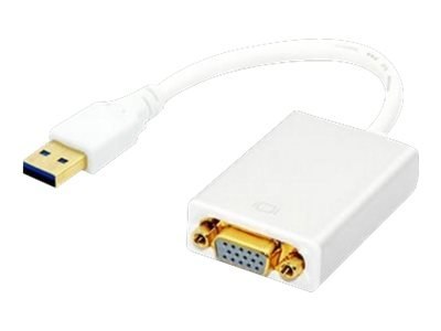 TECHly - Zewnętrzny adapter wideo - USB 3.0 - VGA - biały