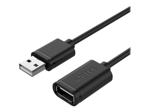 Unitek - Przedłużacz kabla USB - USB (M) do USB (F) - USB 2.0 - 1 m - czarny