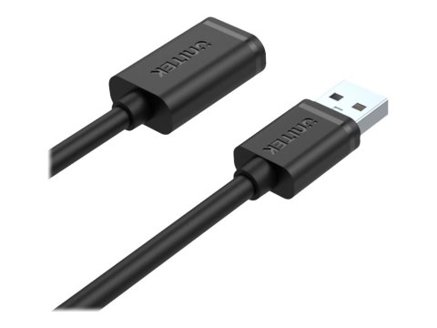 Unitek - Przedłużacz kabla USB - USB (M) do USB (F) - USB 2.0 - 1 m - czarny