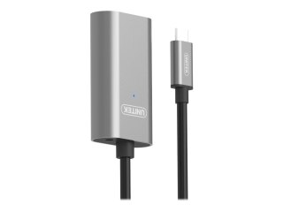 Unitek U305A - Przedłużacz kabla USB - USB-C (M) do USB-C (F) - USB 3.1 Gen1 - 5 m - aktywny - kosmiczna szarość