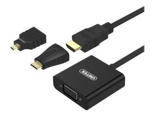 Unitek Y-6355 - Konwerter wideo - HDMI - VGA - czarny