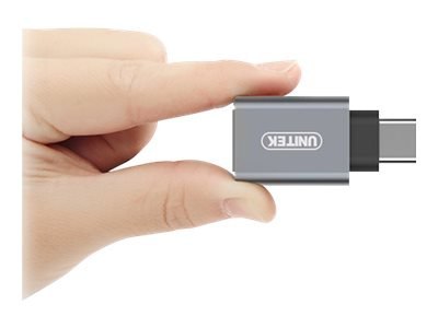 Unitek Y-A025CGY - Przejściówka USB - USB-C (M) do USB Typ A (F) - USB 3.1 Gen 2 - kosmiczna szarość
