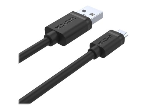 Unitek Y-C435GBK - Kabel USB - Micro-USB Typ B (M) do USB (M) - USB 2.0 - 2.4 A - 3 m - czarny