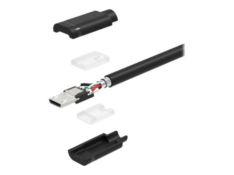 Unitek Y-C435GBK - Kabel USB - Micro-USB Typ B (M) do USB (M) - USB 2.0 - 2.4 A - 3 m - czarny