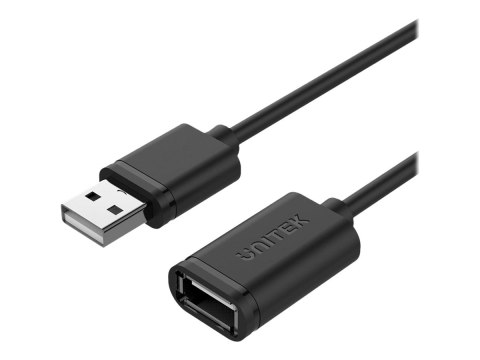 Unitek Y-C447GBK - Przedłużacz kabla USB - USB (M) do USB (F) - USB 2.0 - 50 cm - czarny