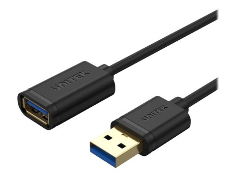 Unitek Y-C457GBK - Przedłużacz kabla USB - USB Typ A (M) do USB Typ A (F) - USB 3.0 - 1 m - czarny