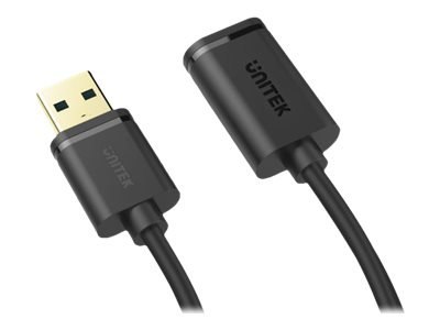 Unitek Y-C457GBK - Przedłużacz kabla USB - USB Typ A (M) do USB Typ A (F) - USB 3.0 - 1 m - czarny
