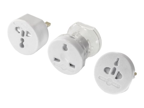 Akyga AK-AD-61 - Zestaw przejściówki złącza zasilania - 110-240 V - 10 A - biały