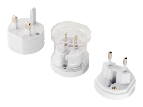 Akyga AK-AD-61 - Zestaw przejściówki złącza zasilania - 110-240 V - 10 A - biały