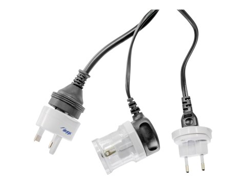 Akyga AK-AD-61 - Zestaw przejściówki złącza zasilania - 110-240 V - 10 A - biały