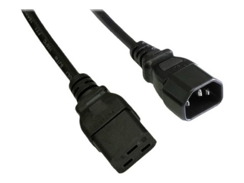 Akyga AK-UP-02 - Kabel zasilający - IEC 60320 C14 do IEC 60320 C19 - 250 V - 10 A - 1.8 m - czarny