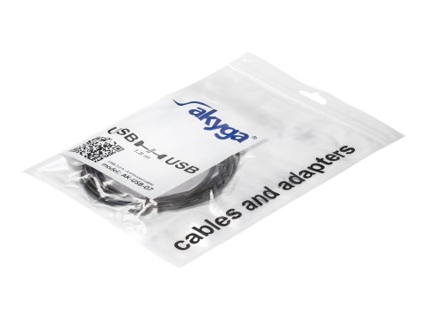 Akyga AK-USB-07 - Przedłużacz kabla USB - USB (M) do USB (F) - 1.8 m - czarny