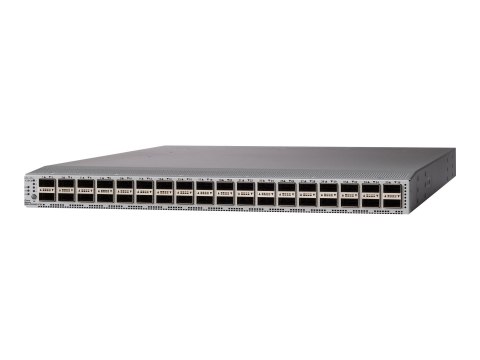 Cisco Nexus 9336C-FX2 - Przełącznik - L3 - Tak - 36 x 100 Gigabit QSFP28 / 40 Gigabit QSFP28 - przód i bok-tył - montowany w sza