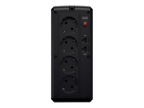 CyberPower UT Series UT1050EG-FR - UPS - AC 230 V - 630 wat - 1050 VA - 1 faza - USB - złącza wyjściowe: 4 - Francja - czarny