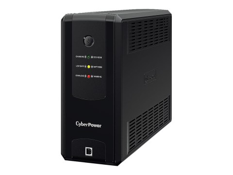 CyberPower UT Series UT1050EG-FR - UPS - AC 230 V - 630 wat - 1050 VA - 1 faza - USB - złącza wyjściowe: 4 - Francja - czarny