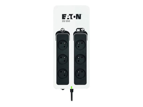 Eaton 3S 550 - UPS - AC 220-240 V - 330 wat - 550 VA - 1 faza - USB - złącza wyjściowe: 6