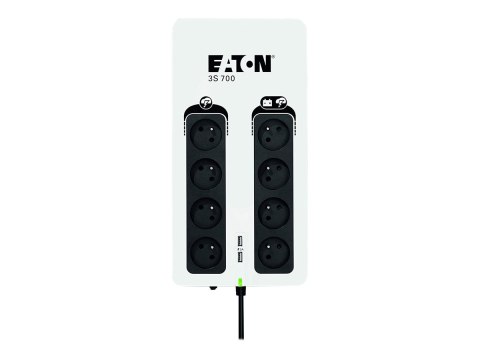 Eaton 3S 700 - UPS - AC 220-240 V - 420 wat - 700 VA - 1 faza - USB - złącza wyjściowe: 8