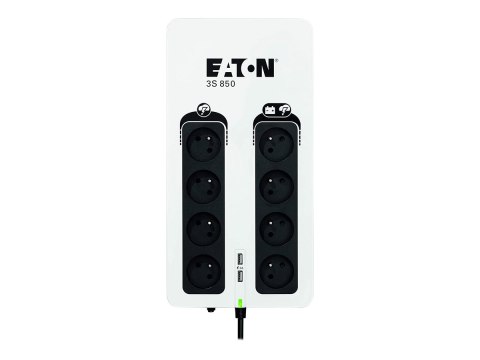 Eaton 3S 850 - UPS - AC 220-240 V - 510 wat - 850 VA - 1 faza - USB - złącza wyjściowe: 8