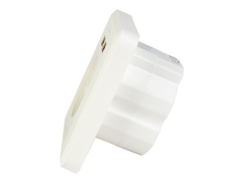 EnerGenie EG-ACU2A2-01 - Gniazdko elektryczne - 2P+E - Typ F, USB - z żaluzjami - 1 puszka - 1 gniazdo zasilania, 2 gniazda USB 