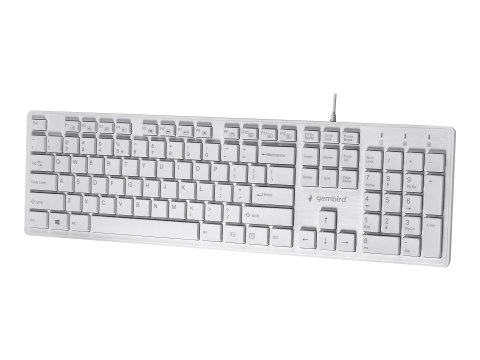 Gembird KB-MCH-03-W - Black Series - klawiatura - USB - US - biały