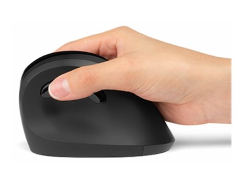Kensington Pro Fit Ergo Vertical Wireless Mouse - Mysz pionowa - ergonomiczna - praworęczna - 6 przyciski - bezprzewodowa - 2.4 