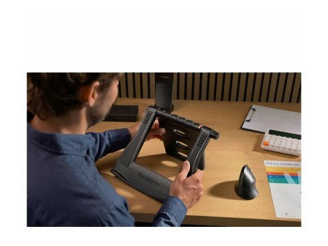 Kensington Pro Fit Ergo Vertical Wireless Mouse - Mysz pionowa - ergonomiczna - praworęczna - 6 przyciski - bezprzewodowa - 2.4 