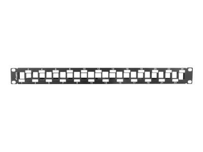 Lanberg PPKS-1224-B - Panel krosowniczy (zatyczka) - do montażu na stelażu - czarny - 1U - 19" - 24 porty