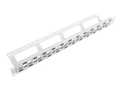 Lanberg PPKS-1224-S - Panel krosowniczy (zatyczka) - do montażu na stelażu - szary - 1U - 19" - 24 porty