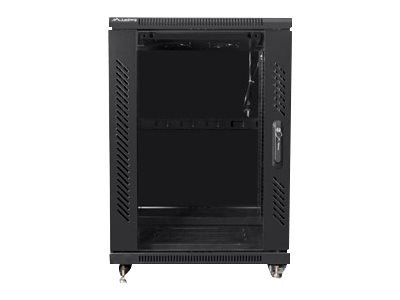 Lanberg - Stojak szafa - czarny, RAL 9004 - 15U - 19"