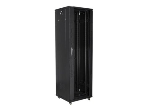 Lanberg - Stojak szafa - z 2 wentylatory chłodzące - 230 V - czarny, RAL 9004 - 42U - 19"