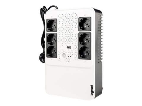 Legrand Keor Multiplug - UPS - AC 230 V - 360 wat - 600 VA - 1 faza - 7 Ah - złącza wyjściowe: 6 - Francja