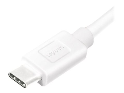 LogiLink - Kabel USB - USB Typ A (M) do USB-C (M) dwudrożny - USB 3.2 Gen 1 - 3 A - 3 m - biały