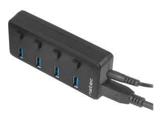 Natec MANTIS 2 - Koncentrator - 4 x SuperSpeed USB 3.0 - stacjonarny