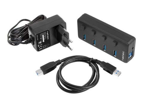 Natec MANTIS 2 - Koncentrator - 4 x SuperSpeed USB 3.0 - stacjonarny