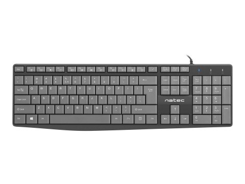 Natec Nautilus - Klawiatura - USB - US - czarny