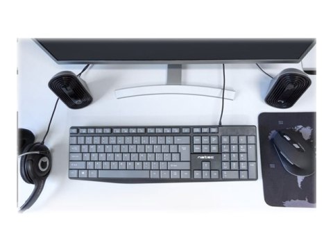 Natec Nautilus - Klawiatura - USB - US - czarny