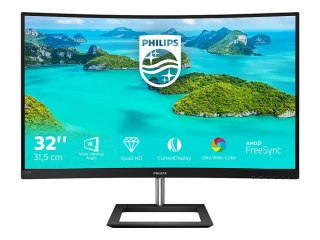 Philips E-line 325E1C - Monitor LED - zaokrąglony - 32" (31.5" widoczny) - 2560 x 1440 QHD @ 75 Hz - VA - 250 cd/m² - 3000:1 - 4