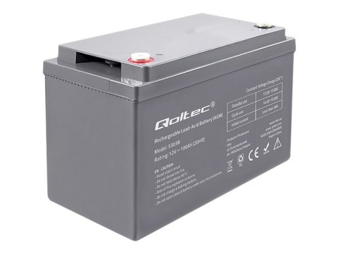 Qoltec - Bateria do UPSa - 1 x bateria - kwasowo-ołowiowy - 100 Ah