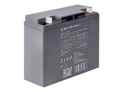 Qoltec - Bateria do UPSa - 1 x bateria - kwasowo-ołowiowy - 17 Ah