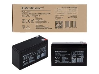 Qoltec - Bateria do UPSa - 1 x bateria - kwasowo-ołowiowy - 9 Ah
