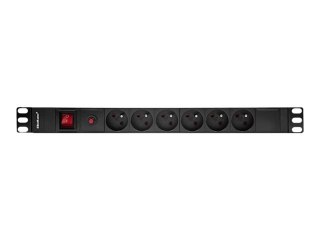 Qoltec - Jednostka dystrybucji zasilania (montowany w stojaku) - AC 220-250 V - 3800 wat - wejście: power CEE 7/7 - złącza wyjśc