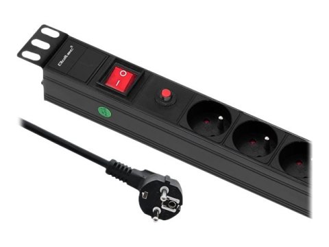 Qoltec - Jednostka dystrybucji zasilania (montowany w stojaku) - AC 220-250 V - 3800 wat - wejście: power CEE 7/7 - złącza wyjśc