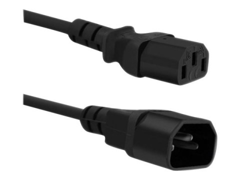 Qoltec - Kabel zasilający - IEC 60320 C14 do power IEC 60320 C13 - 250 V - 10 A - 1.8 m