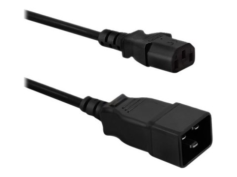 Qoltec - Kabel zasilający - IEC 60320 C20 do power IEC 60320 C13 - AC 250 V - 10 A - 1.2 m