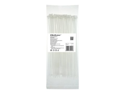 Qoltec - Opaska zaciskowa - 20 cm - biały (pakiet 100)