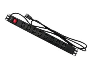 Qoltec Overvoltage - Linka zasilania (montowany w stojaku) - AC 220-250 V - 3500 wat - wejście: IEC 60320 C14 - złącza wyjściowe
