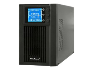 Qoltec - UPS - AC 80-285 V - 800 wat - 1000 VA - 9 Ah - Ethernet 10/100, RS-232, USB - złącza wyjściowe: 2