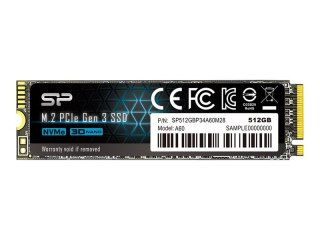 SILICON POWER P34A60 - SSD - 512 GB - wewnętrzny - M.2 2280 - PCIe 3.0 x4 (NVMe)